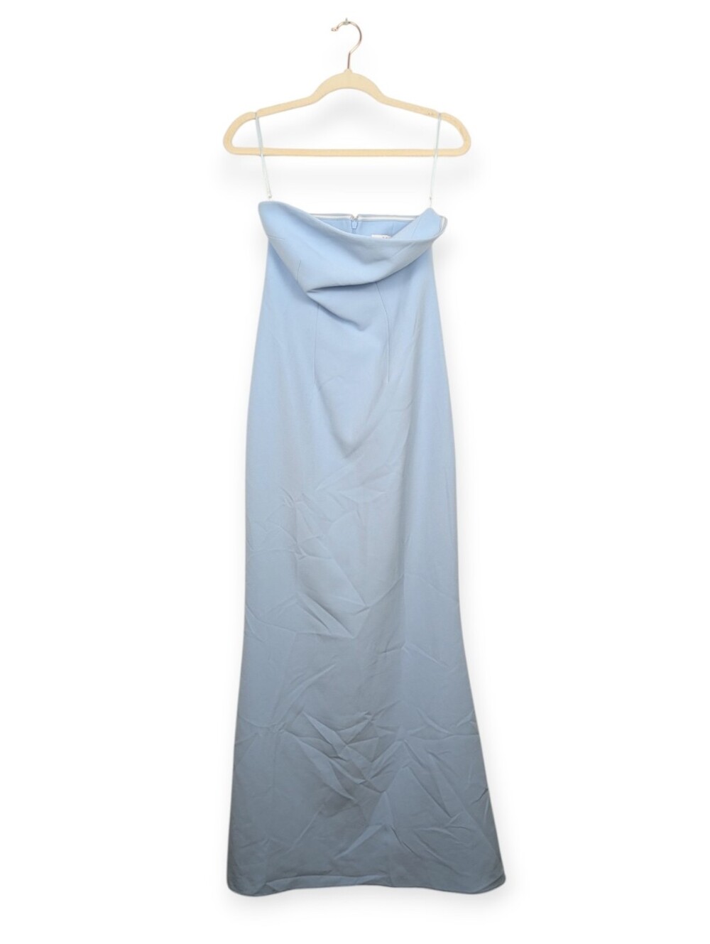 Safiyaa Strapless Gown 6 Pale Blue Soshin Full Length Dress NWT